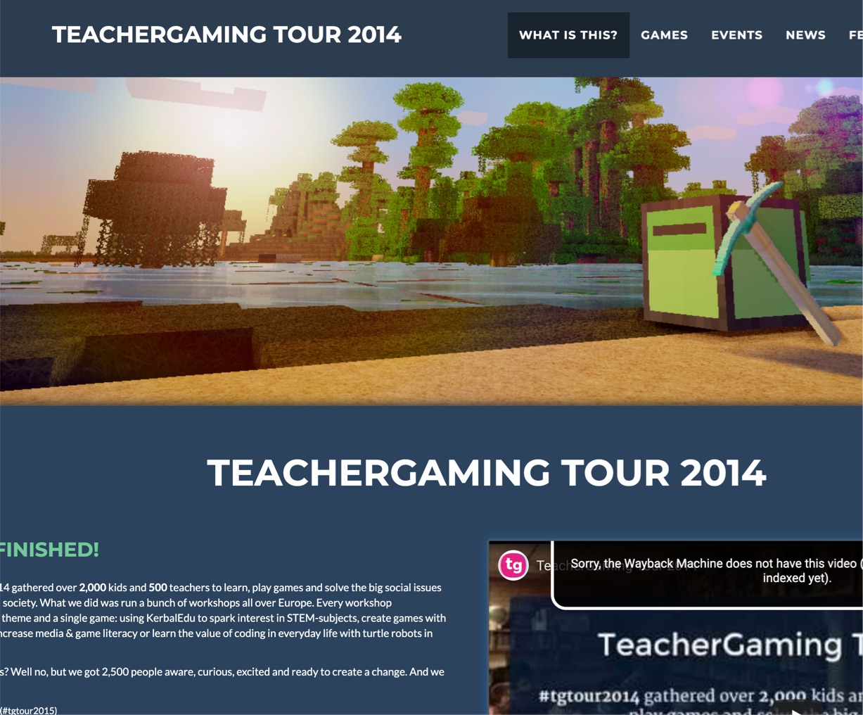 TeacherGaming Tour 2014 Website Cover Image TeacherGaming Tour 2014 Website Cover Image