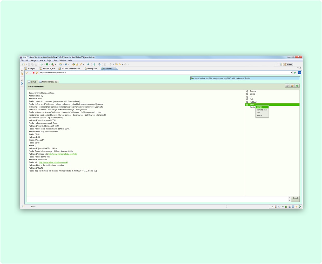 Vaadin IRC Client Cover Image Vaadin IRC Client Cover Image